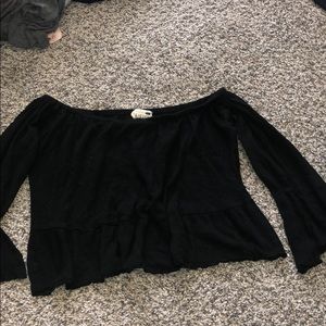 Black off the shoulder top